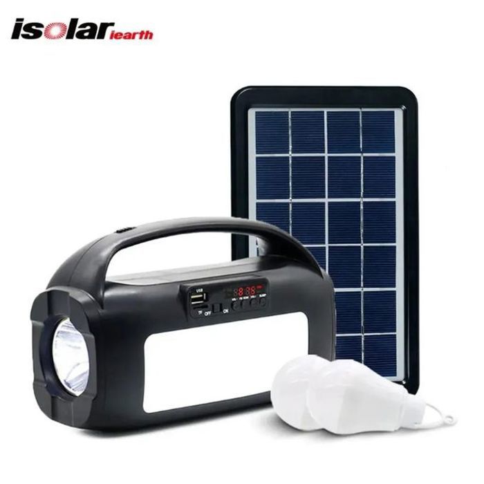 Système Solaire banque d'énergie Bluetooth multifonctionnelle portable alimentée, MP3 radio FM