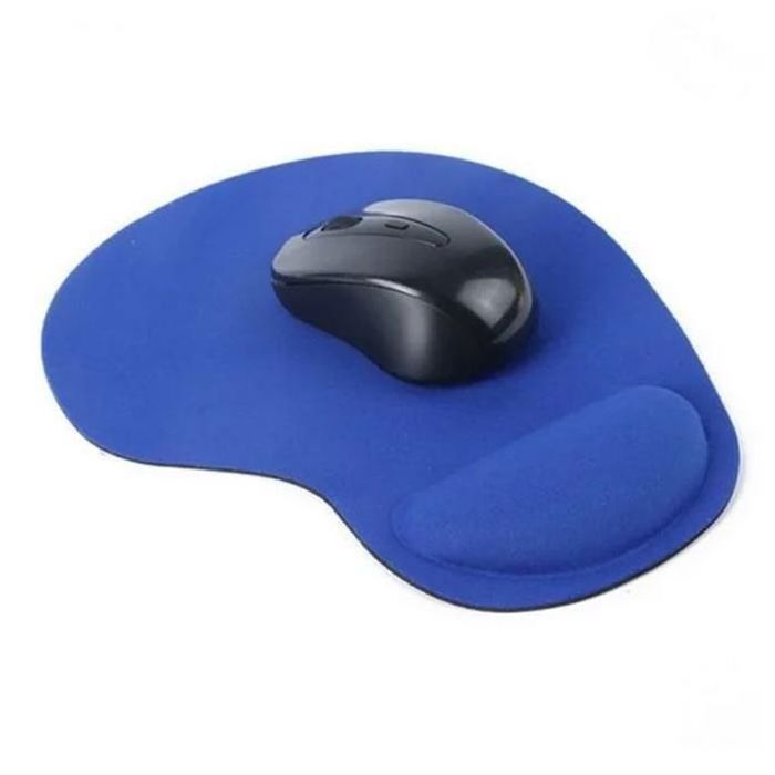 Tapis de souris repose poignet de qualité ergonomique ultra fin bleu