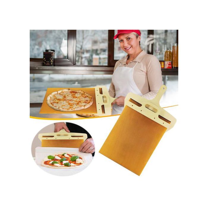 Spatule à Pizza Antiadhésive avec Manche Ergonomique et Trou de Suspension