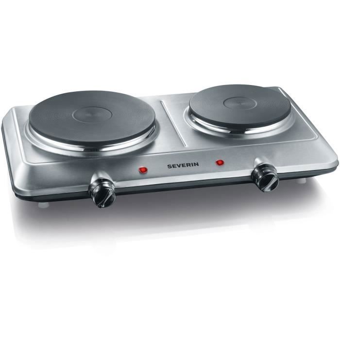 Plaque de cuisson posable SEVERIN - K1014 - 2 foyers en fonte - 2500W
