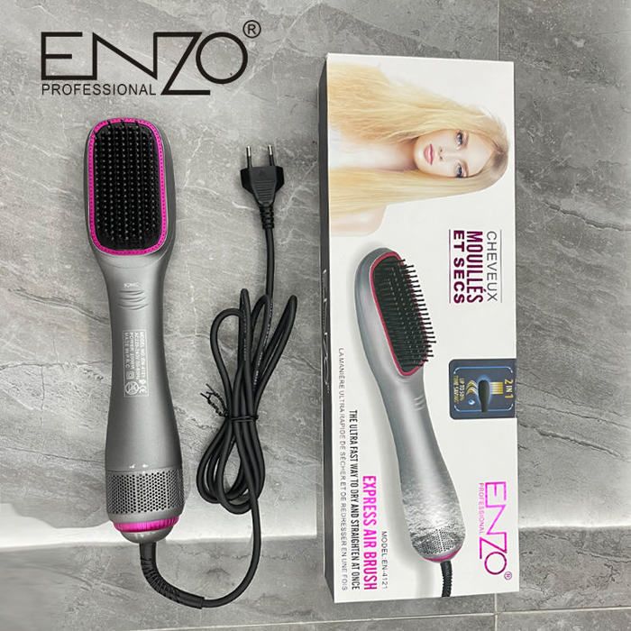 Brosse Électrique - EN-4121 - 2000W - 3 Températures - Revêtement Titane - Séchage Rapide
