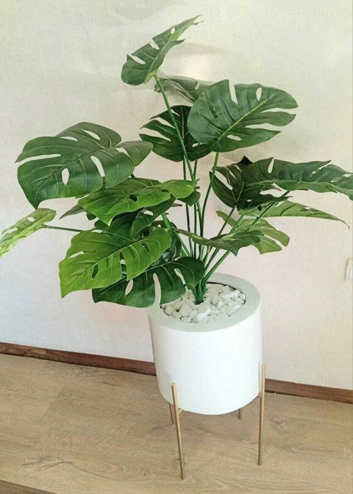 Monstera white polystere 1m20 cm