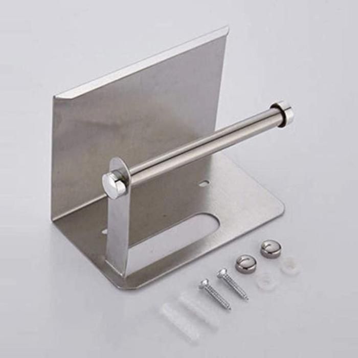 Distributeur de papier toilette en acier inox avec support intégré pour smartphone 2pcs