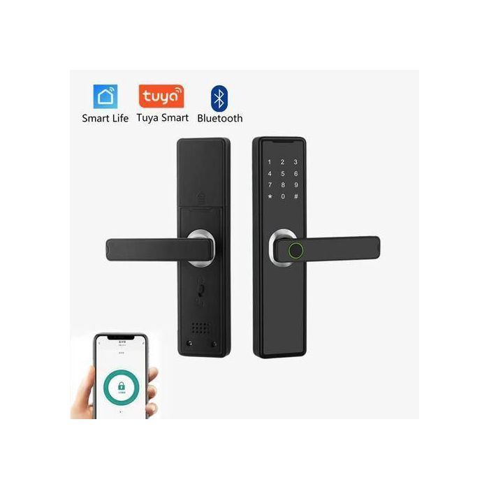 Serrure de porte intelligente à empreintes digitales, serrure de porte intelligente en alliage d'aluminium