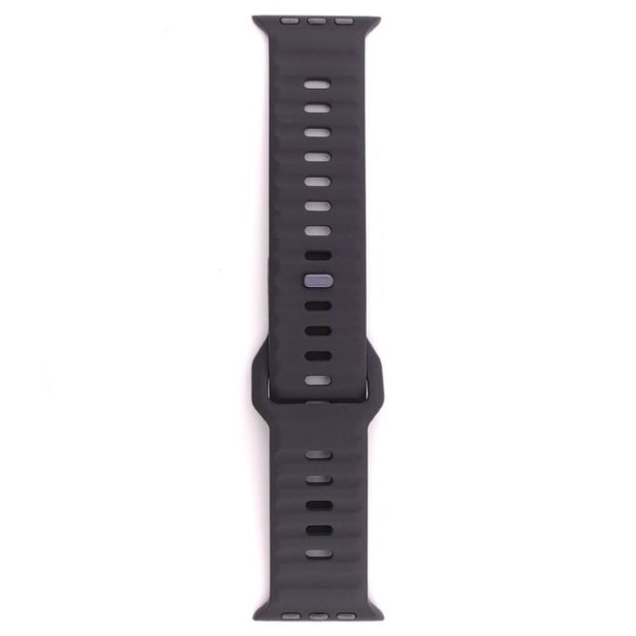 Bracelet en Silicone Noir Pour Apple Watch Ultra Ultra 2 42/44/45/49mm