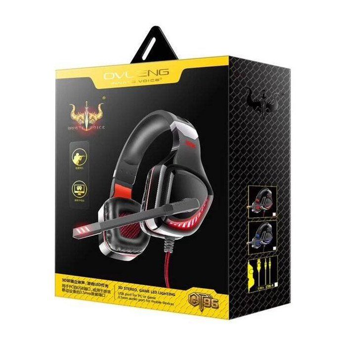 Casque Gaming - OVLENG - GT96 - Microphone Anti-bruit - Éclairage LED - Confort Optimal