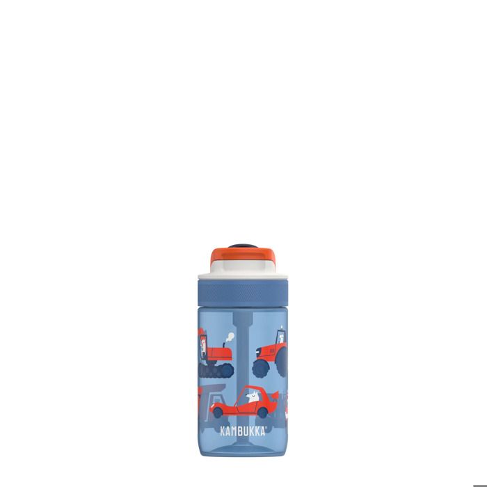 KAMBUKKA Gourde Pour enfants (400ml) - Étanche - Anti-tâches et Odeurs - Résistante aux Chocs - Lavable au Lave-vaiselle - Road Dogs