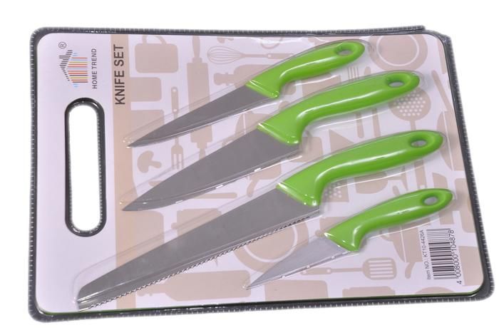 SET PLANCHE A DECOUPER AVEC 4COUTEAUX DE CUISINE KT10-4426A