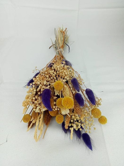 Bouquet Varié de Fleurs Séchées - Thème Mauve - DarNowar