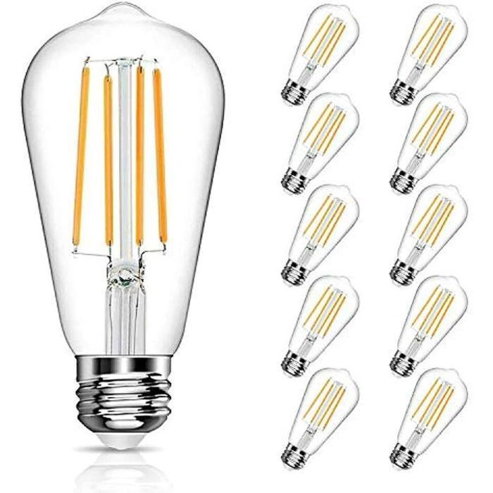 10 Pcs Ampoule LED Edison E27 6W Pour La Maison Gloeilamp Industriel Décoratif