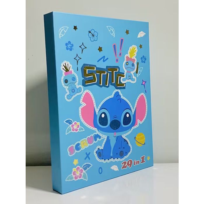 Palette de maquillage - Stitch - 29 en 1 - Design livre - Couleurs éclatantes - Idéal cadeau