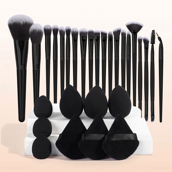 Kit de 20 pinceaux de maquillage - Noir