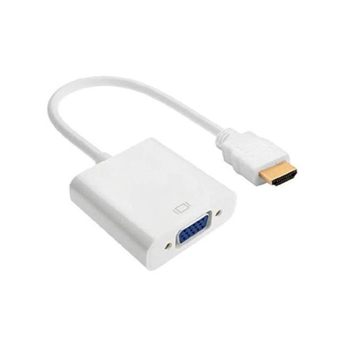 Adaptateur HDMI vers VGA 1080P - Noir - Convertisseur HDMI mâle vers VGA femelle, avec prise audio jack 3.5