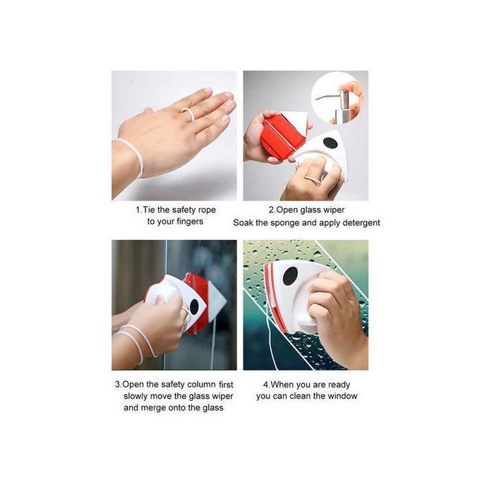 Nettoyeur fenêtres vitres magnétique Double face Lave-vitre Brosse de lavage