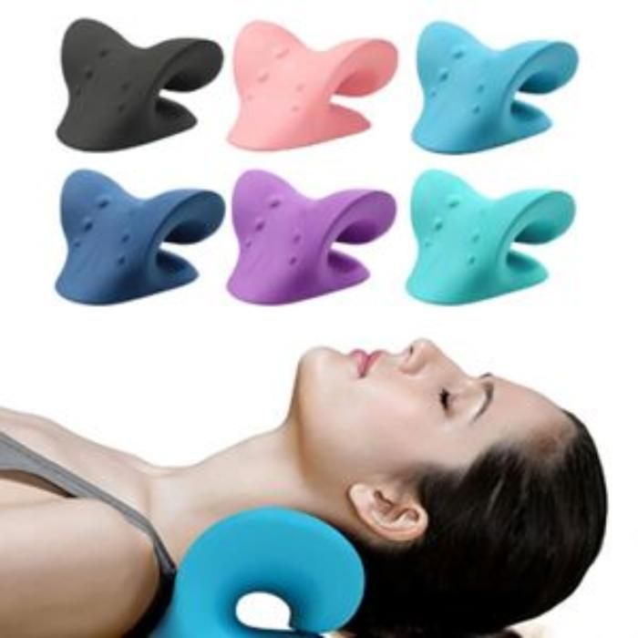 Oreiller de massage et traction cervicale(Couleur aléatoire)