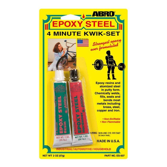 ABRO EPOXY STEEL Colle Adhésif 4 minute KWIK-SET