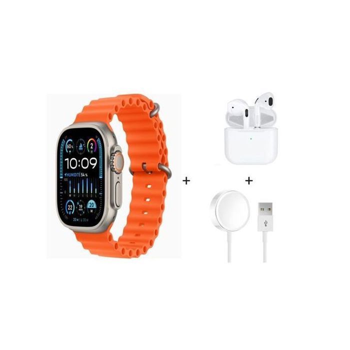 Pack Combo avec Smart Watch Ultra 8 + Écouteur Sans Fil Bluetooth