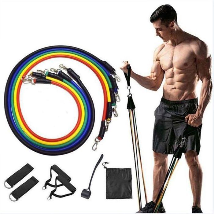 Bande de résistance - Non spécifié - Modèle sporte - Résistance réglable - 11 pièces - Fitness