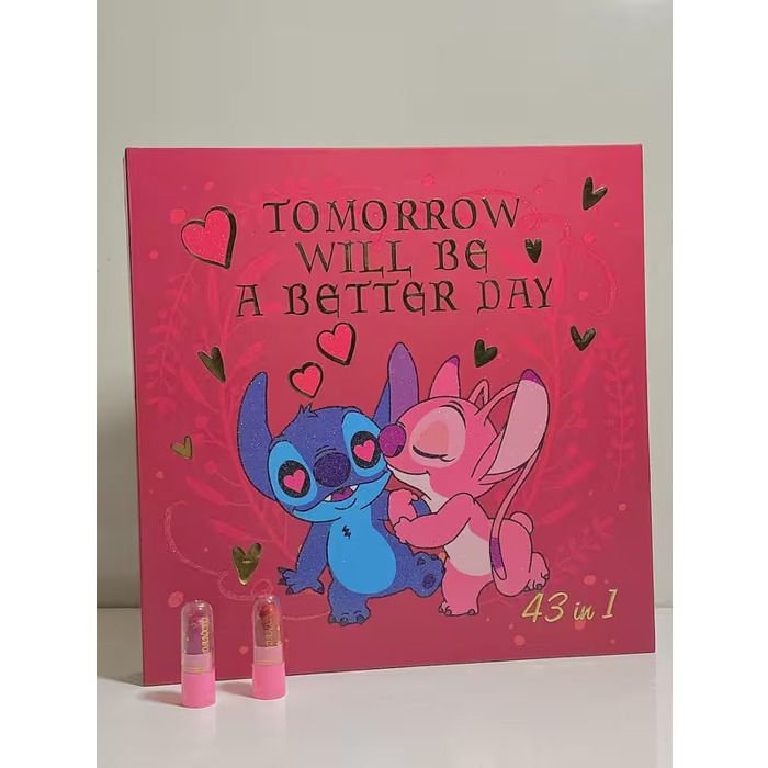 Palette de maquillage - Stitch - 43 en 1 - Rouge - Fards à paupières - Blush - Gloss