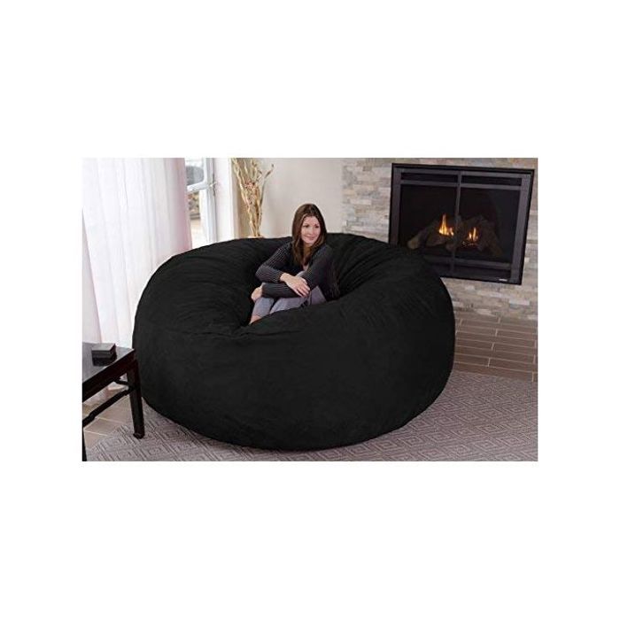 Bean Bag Pouf poire noire round