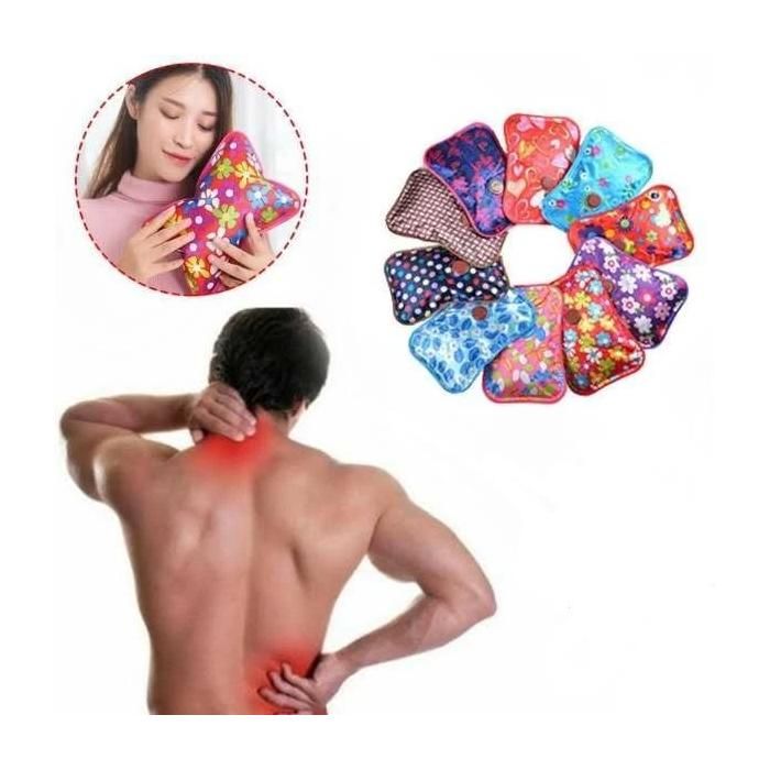 Bouillotte électrique pour soulager la douleur à rechargeable (couleur et design aléatoire)