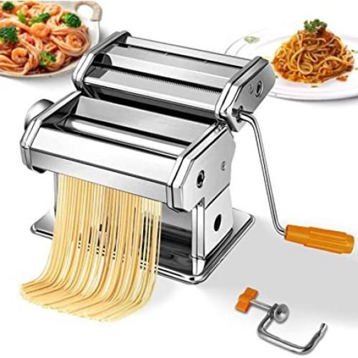 Machine à Pâte 3en1, Machine de Fabrication de Nouilles Réglable en Acier Inoxydable pour Spaghettis & Lasagnes