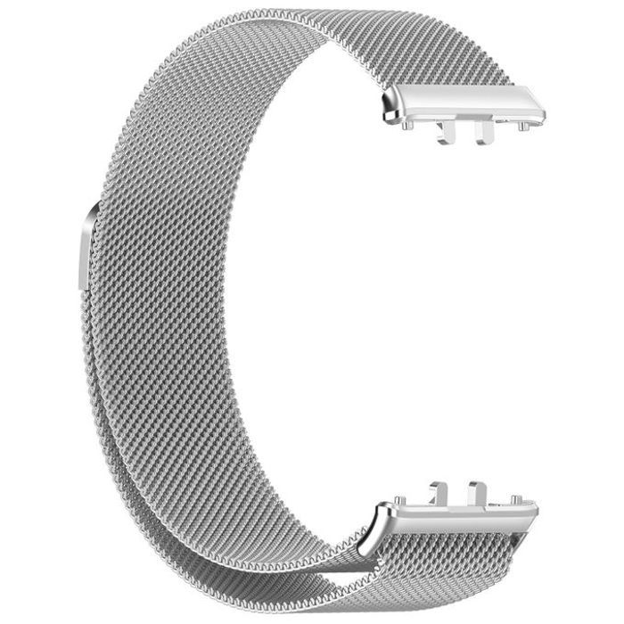 Bracelet à boucle milanaise Argent en acier inoxydable pour Samsung Galaxy Fit 3
