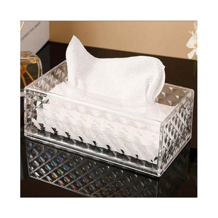 Boite de mouchoir - Acacia - Acrylique transparent - Objet décoratif - Design contemporain - Intérieur
