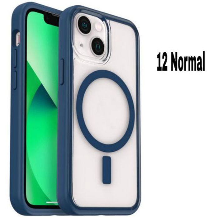 Pochette Iphone 12, Transparente Touch Confort,Wireless Bleu