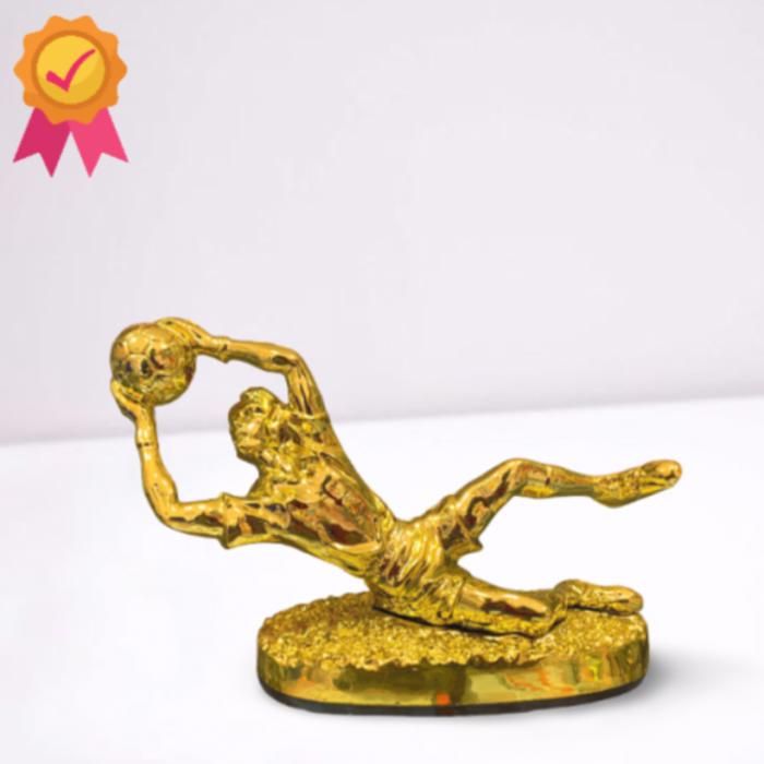 Trophée de gardien de but - Doré - 10 cm - Matériaux respectueux de l'environnement - Objet décoratif