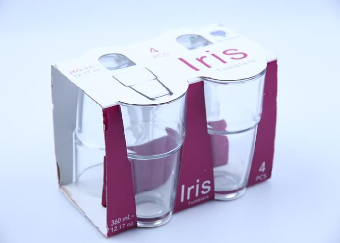 4 Verres à Eau Iris 360ml TM407A