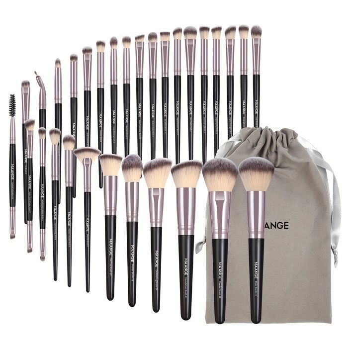 Ensemble de pinceaux de maquillage - MAANGE - MAG51477 - 30 pièces - Fibres nylon - Étui inclus