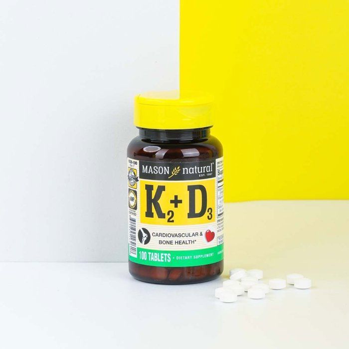 MASON NATURAL - Vitamin K2 100 µg + D3 • 100 comprimés