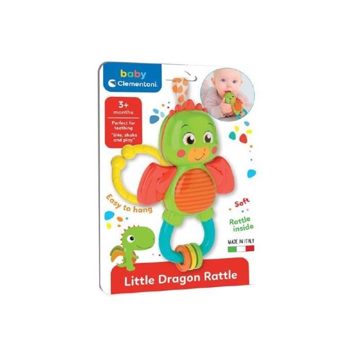 CLEMENTONI DENTITION-DRAGON MUSICAL, HOCHETS 0 MOIS, CADEAU NAISSANCE,