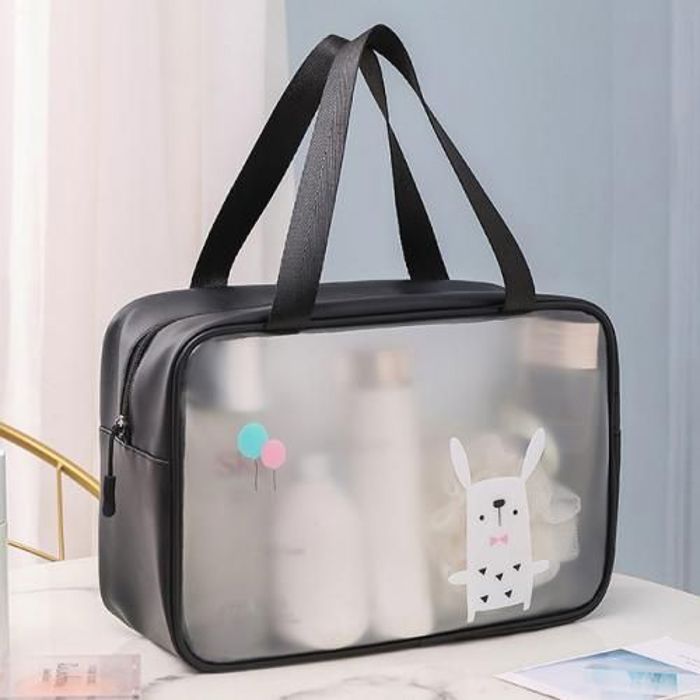 Sac de Maquillage Cute Rabbit Large Capacité Transparent et Étanche