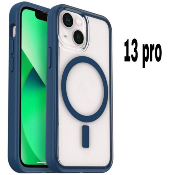 Pochette Iphone 13 Pro, Transparente Touch Confort,Wireless Bleu