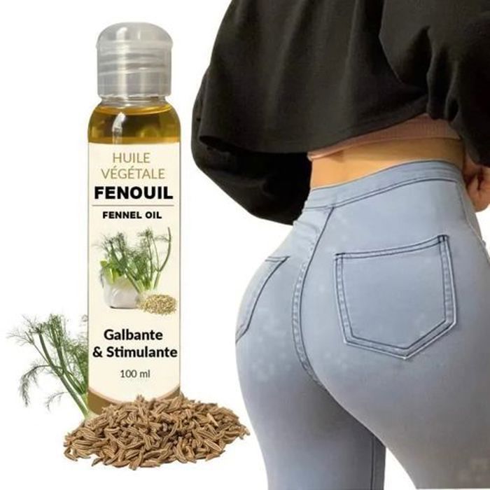 Huile de Fenouil - Naturelle - 100 ml - Volume Amplifié - Anti-cellulite - Pénètre Rapidement