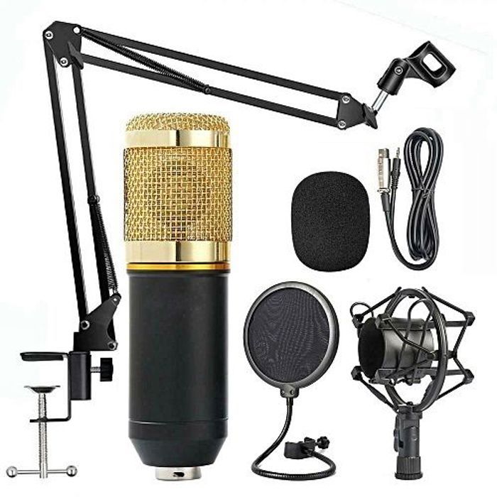 Microphone à Condensateur - BM - 800 - Professionnel - Enregistrement - Noir