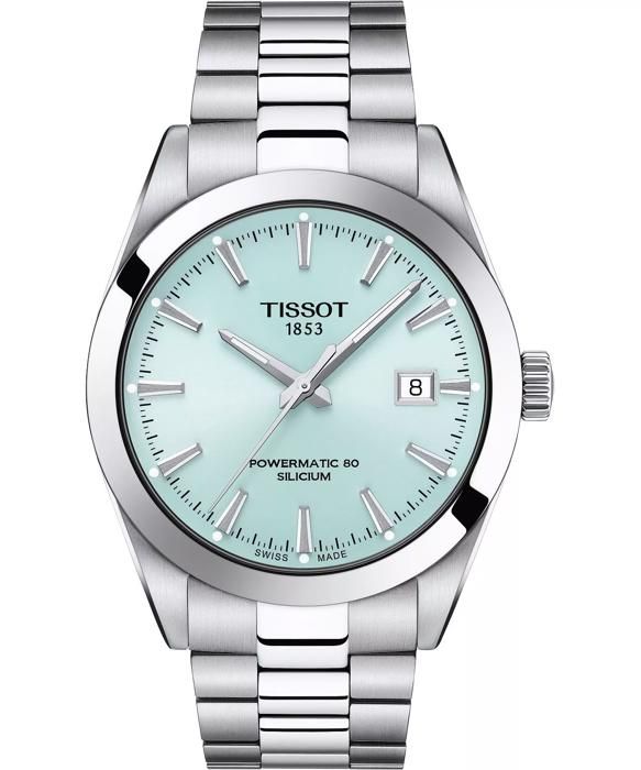 Montre - Tissot - Gentleman Powermatic 80 - Cadran bleu glacier - Boîtier 40 mm - Acier inoxydable 316L