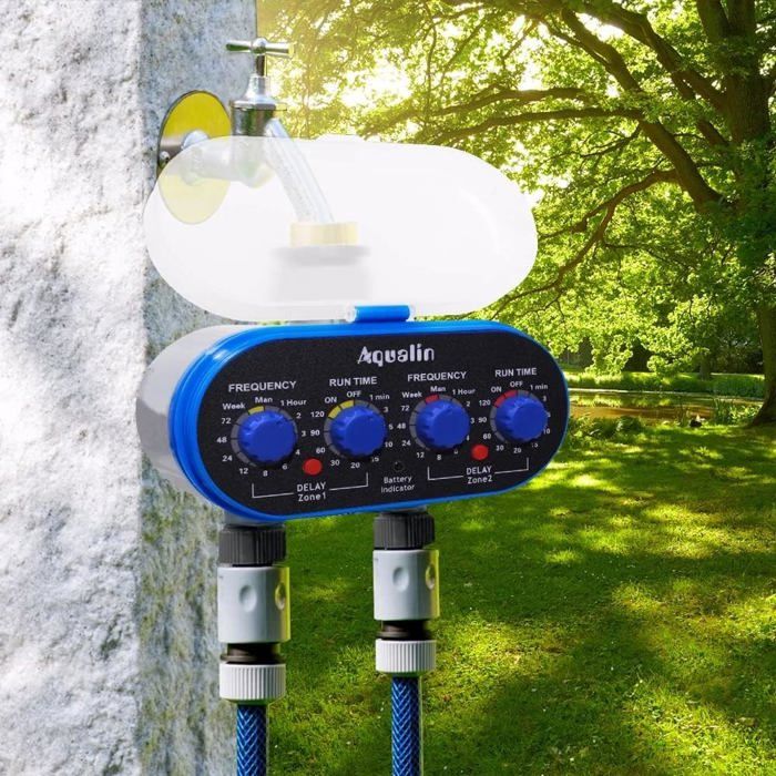 Minuterie d'arrosage LED 2 sorties