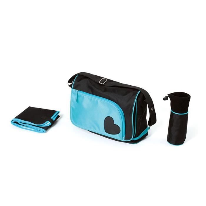 dBb Remond Besace I Love New Style Noir & Turquoise