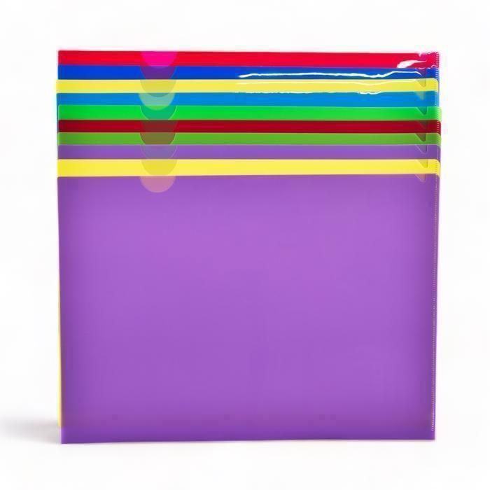 Pochettes coin - VIQUEL - A4 - Plastique - Lot de 10 - 21x29,7cm