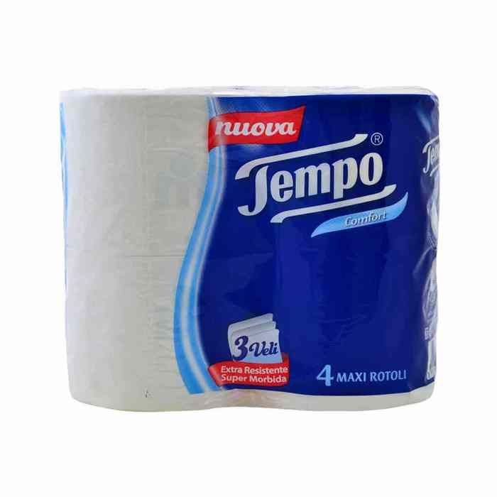 Papier toilette blanc comfort 3 plis x4pcs - TEMPO