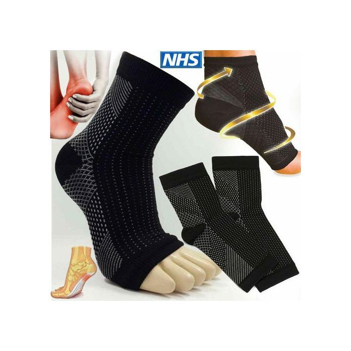 1 paire Chaussettes Anti-Fatigue à Compression Graduée, Soulagement Immédiat des Douleurs de Pied et Cheville, taille L/XL