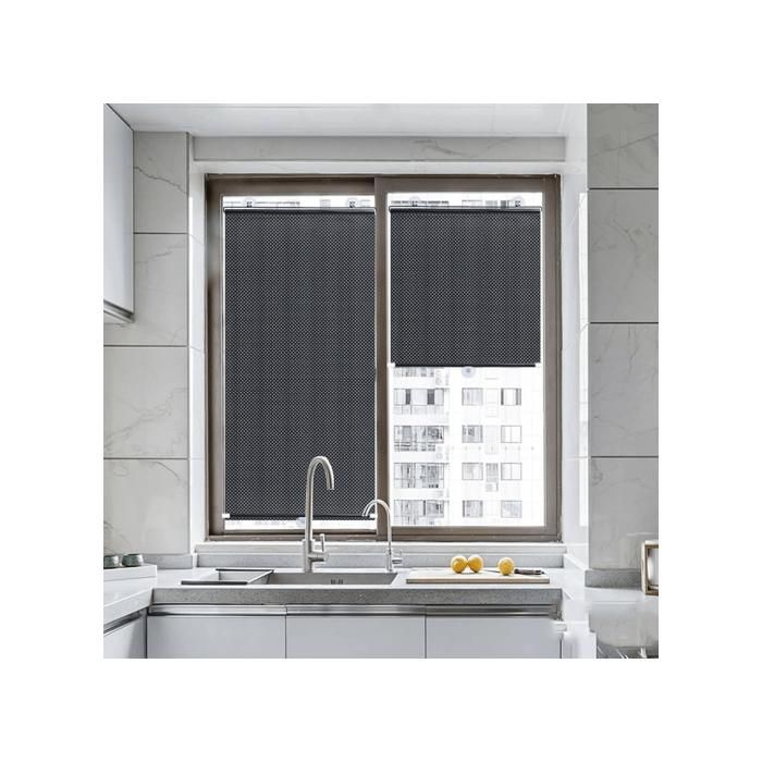1 pièce Rouleau de rideau rétractable à ventouses – Occultant, thermique et anti-soleil 40 x 120 cm