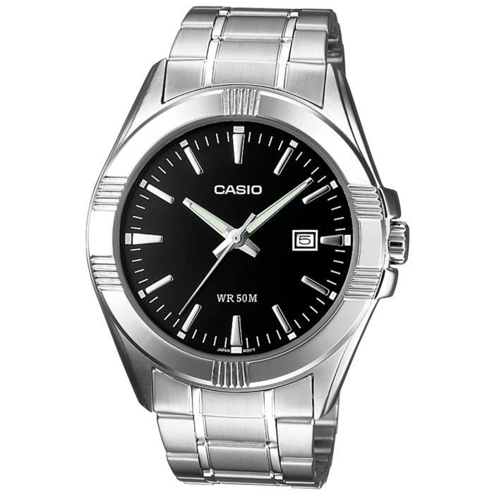 Montre - Casio - MTP1308D-1A - Quartz - Noir - Étanchéité 5 Atm