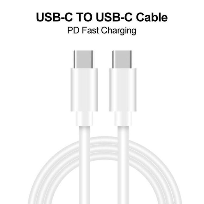 Câble USB C vers USB C de 2 m, câble de charge rapide
