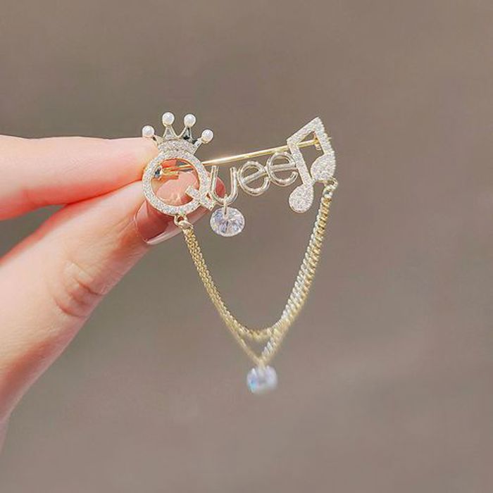 Broches - GENERIC - QUEEN - Strass de luxe - Zircon - Style Vintage