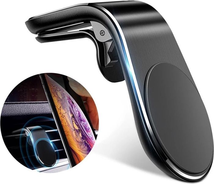Support de téléphone - Magnétique - 360° - Compatible iPhone/Samsung - Ventilation - Noir