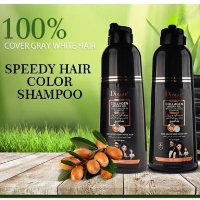 Disaar shampoing pour cheveux endommagés, huile d'argan, noir naturel, réparation 400M